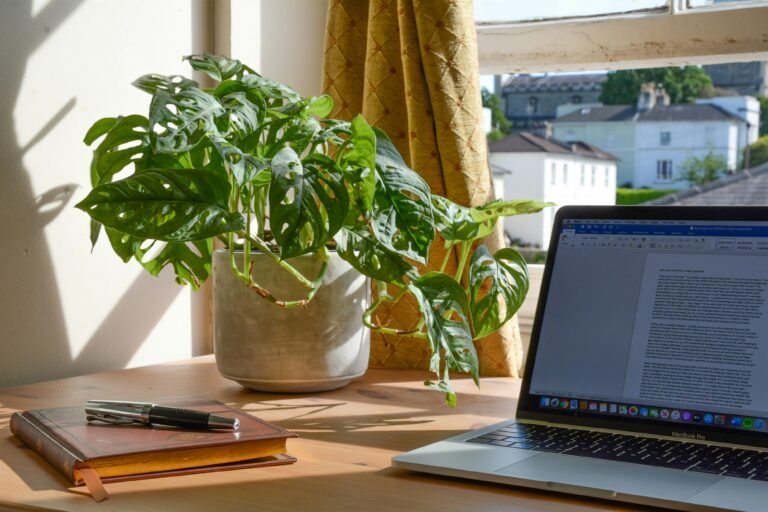 Small, clean section of a desk showing that starting with one clear area can help reduce emotional overwhelm and support ADHD cleaning motivation.